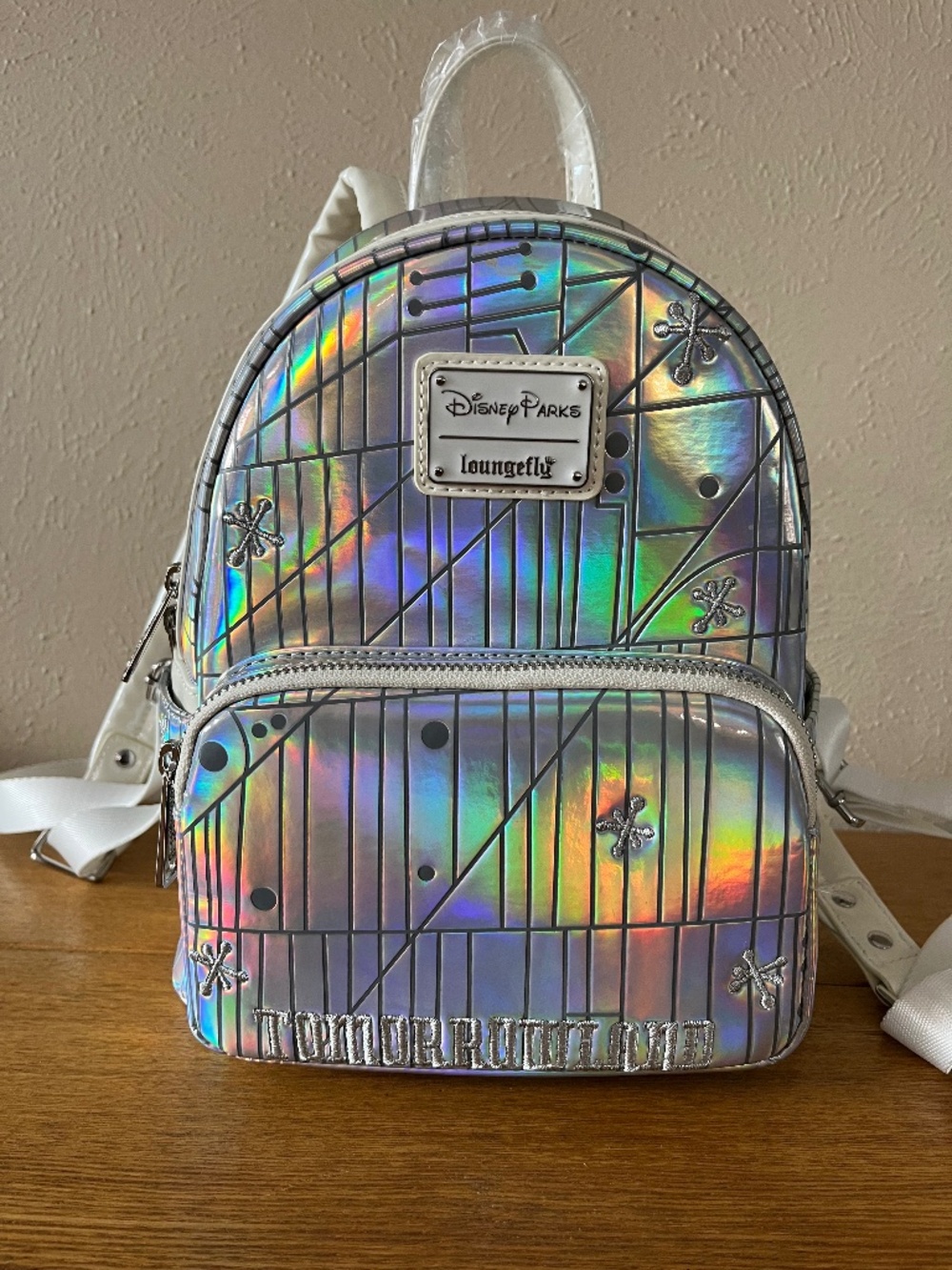NWT Loungefly Disney Parks Iridescent Tomorrowland Mini Backpack